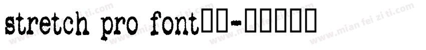 stretch pro font字体字体转换